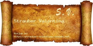 Strauber Valentina névjegykártya
